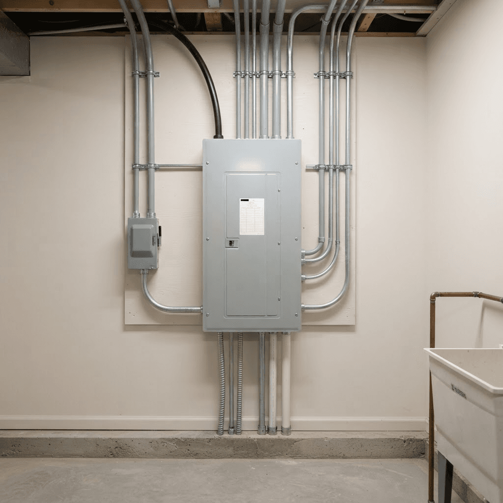 Example electrical panel installation