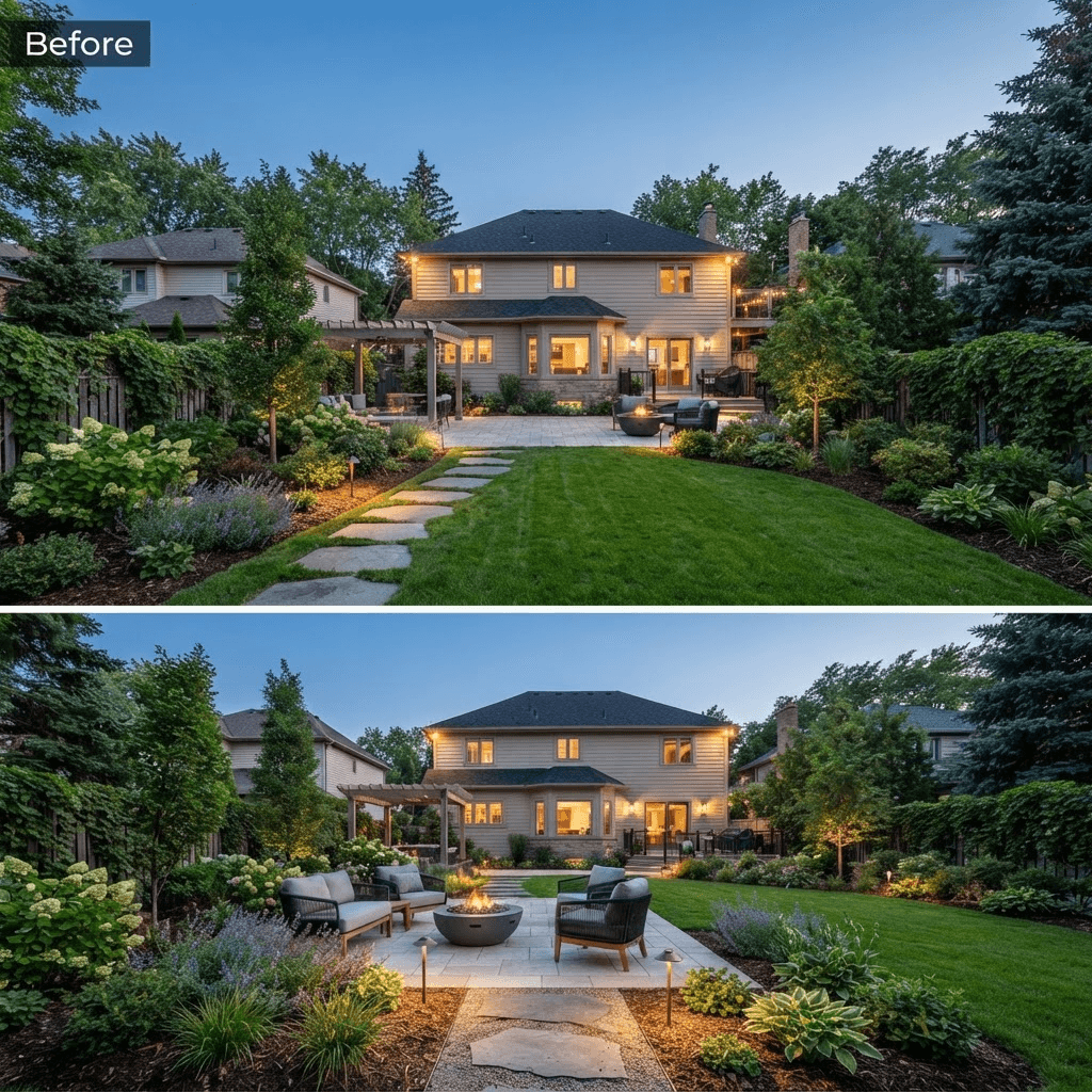 Sample backyard after landscape redesign