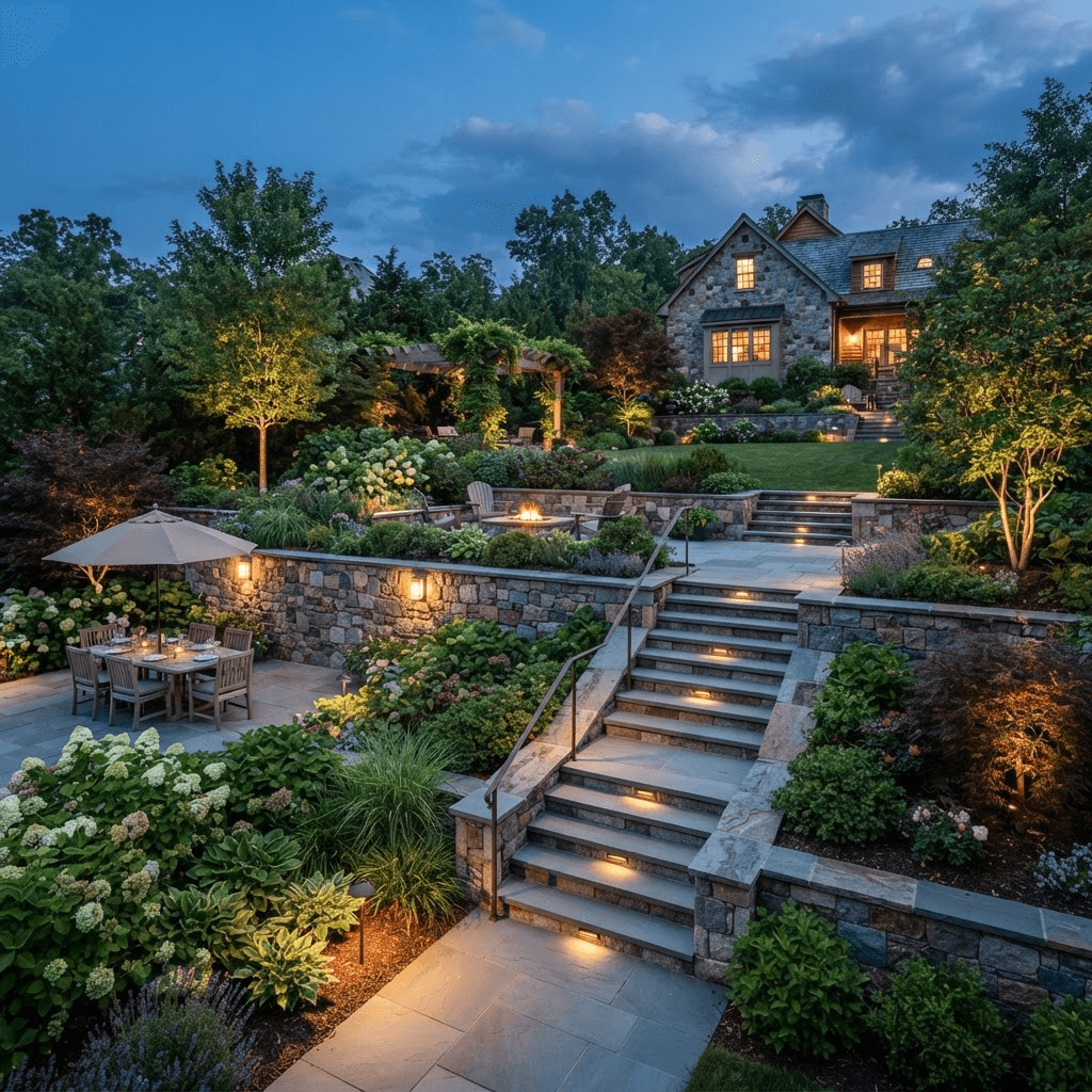Sample stonework landscaping project